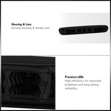 Load image into Gallery viewer, Chevrolet Silverado 1500 2007-2013 / Silverado 2500 3500 2007-2014 / GMC Sierra 1500 2007-2013 / Sierra 2500 3500 2007-2014 / Hummer H3T 2009-2010 LED 3rd Brake Light Chrome Housing Smoke Len