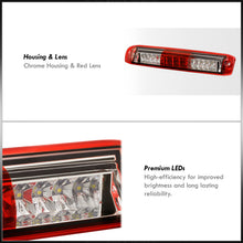 Load image into Gallery viewer, Chevrolet Silverado 1999-2006 / GMC Sierra 1999-2006 LED 3rd Brake Light Chrome Housing Red Clear Len