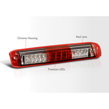 Load image into Gallery viewer, Chevrolet Silverado 1999-2006 / GMC Sierra 1999-2006 LED 3rd Brake Light Chrome Housing Red Clear Len