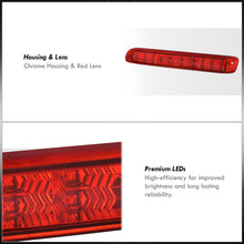 Load image into Gallery viewer, Chevrolet Silverado 1999-2006 / GMC Sierra 1999-2006 LED 3rd Brake Light Chrome Housing Red Len