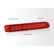 Load image into Gallery viewer, Chevrolet Silverado 1999-2006 / GMC Sierra 1999-2006 LED 3rd Brake Light Chrome Housing Red Len