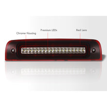 Load image into Gallery viewer, Dodge Ram 1500 2009-2018 / 1500 Classic 2019-2023 / 2500 3500 4500 5500 2010-2018 Strobe LED 3rd Brake Light Chrome Housing Red Len (Version 3)