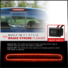 Load image into Gallery viewer, Dodge Dakota 1997-2007 Strobe LED 3rd Brake Light Chrome Housing Red Len