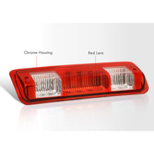 Load image into Gallery viewer, Ford F150 2004-2008 / Lobo 2004-2008 / Explorer Sport Trac 2007-2010 / Lincoln Mark LT 2006-2008 LED 3rd Brake Light Chrome Housing Red Len