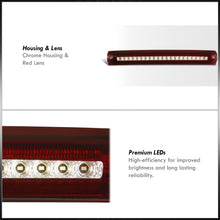 Load image into Gallery viewer, Ford F150 1997-2003 / F250 1997-1999 / Excursion 2000-2005 Strobe LED 3rd Brake Light Chrome Housing Red Len (Version 3)