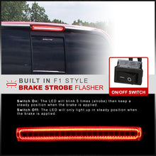 Load image into Gallery viewer, Ford F150 1997-2003 / F250 1997-1999 / Excursion 2000-2005 Strobe LED 3rd Brake Light Chrome Housing Red Len (Version 3)