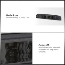 Load image into Gallery viewer, Ford F250 F350 F450 Super Duty Models 1999-2016 / Ford Ranger 1993-2011 / Mazda B2300 B2500 B300 B400 1995-2003 LED 3rd Brake Light Chrome Housing Smoke Len