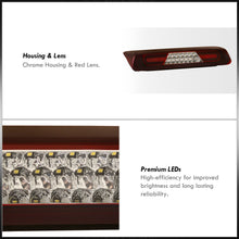 Load image into Gallery viewer, Ford F150 2004-2008 / Explorer Sport Trac 2007-2010 / Lincoln Mark LT 2006-2008 LED Bar 3rd Brake Light Chrome Housing Red Len
