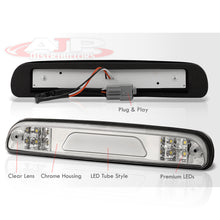 Load image into Gallery viewer, Ford F250 F350 F450 (Super Duty Models Only) 1999-2016 / Ford Ranger 1993-2011 / Mazda B2300 B2500 B300 B400 1995-2003 LED Bar 3rd Brake Light Chrome Housing Clear Len (Version 2)