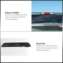 Load image into Gallery viewer, Ford F150 2015-2020 / F250 F350 F450 Super Duty 2017-2022 / Ranger 2019-2023 Strobe LED 3rd Brake Light Chrome Housing Red Len (Excluding Raptor Models)