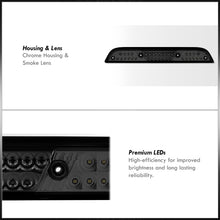 Load image into Gallery viewer, Ford F150 2015-2020 / F250 F350 F450 Super Duty 2017-2022 / Ranger 2019-2023 Strobe LED 3rd Brake Light Chrome Housing Smoke Len (Excluding Raptor Models)