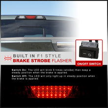 Load image into Gallery viewer, Ford F150 2015-2020 / F250 F350 F450 Super Duty 2017-2022 / Ranger 2019-2023 Strobe LED 3rd Brake Light Chrome Housing Smoke Len (Excluding Raptor Models)