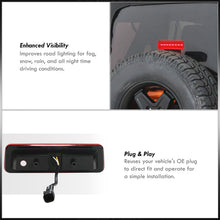Load image into Gallery viewer, Jeep Wrangler JK 2007-2017 LED 3rd Brake Light With Spare Tire Relocation Kit Chrome Housing Red Len
