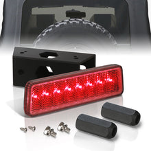 Load image into Gallery viewer, Jeep Wrangler JK 2007-2017 LED 3rd Brake Light With Spare Tire Relocation Kit Chrome Housing Smoke Len