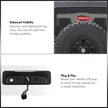 Load image into Gallery viewer, Jeep Wrangler JK 2007-2017 LED 3rd Brake Light With Spare Tire Relocation Kit Chrome Housing Smoke Len