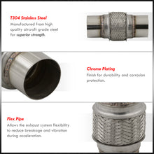 Load image into Gallery viewer, Universal Flex Pipe (Length: 8" | Flex Pipe: 4" | Inlet/Outlet: 3")