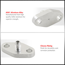 Load image into Gallery viewer, Universal T3 / T4 4AN Turbo Oil Feed Line Flange with Built in Restrictor