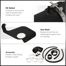Load image into Gallery viewer, Cadillac CTS-V 5.7L V8 2004-2005 / CTS-V 6.0L V8 2006-2007 Cold Air Intake Black + Heat Shield