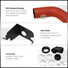 Load image into Gallery viewer, Ford F150 2004-2008 / Lincoln Mark LT 2006-2008 5.4L V8 Cold Air Intake Red + Heat Shield