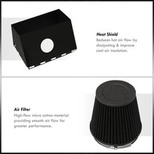 Load image into Gallery viewer, Dodge Ram 1500 2500 3500 4.7L 5.7L V8 2002-2008 Cold Air Intake Black + Heat Shield