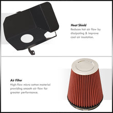 Load image into Gallery viewer, Dodge Ram 2500 3500 5.9L 2003-2007 Cold Air Intake Black + Heat Shield