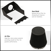 Load image into Gallery viewer, Ford F150 2009-2014 / Expedition 2007-2014 / Lincoln Navigator 2007-2014 5.4L V8 Cold Air Intake Black + Heat Shield