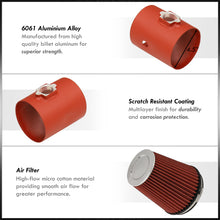 Load image into Gallery viewer, Ford F250 F350 F450 F550 Super Duty V8 6.4L 2008-2010 Cold Air Intake Red + Heat Shield