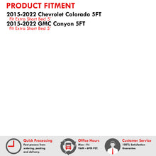 Load image into Gallery viewer, Chevrolet Colorado 5FT 2015-2022 / GMC Canyon 5FT 2015-2022 Soft Tri Fold Truck Tonneau Bed Cover (Extra Short Bed 5´)
