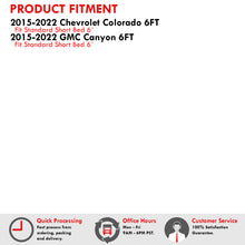Load image into Gallery viewer, Chevrolet Colorado 6FT 2015-2022 / GMC Canyon 6FT 2015-2022 Soft Tri Fold Truck Tonneau Bed Cover (Standard Short Bed 6´)