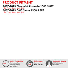 Load image into Gallery viewer, Chevrolet Silverado 1500 5.8FT 2007-2013 / GMC Sierra 1500 5.8FT 2007-2013 Soft 4 Fold Truck Tonneau Bed Cover (Extra Short Bed 5´8")