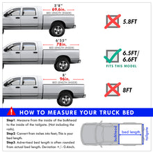 Load image into Gallery viewer, Chevrolet Silverado 1500 2007-2013 / Silverado 2500 3500 HD 2007-2014 / GMC Sierra 1500 2007-2013 / Sierra 2500 3500 HD 2007-2014 6.5FT 6.6FT Soft 4 Fold Truck Tonneau Bed Cover (Standard Short Bed 6´55")
