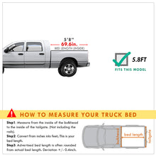 Load image into Gallery viewer, Chevrolet Silverado 1500 5.8FT 2004-2007 / GMC Sierra 1500 5.8FT 2004-2007 Soft 4 Fold Truck Tonneau Bed Cover (Extra Short Bed 5´8&quot;)
