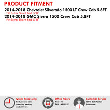 Load image into Gallery viewer, Chevrolet Silverado 1500 LT Crew Cab 5.8FT 2014-2018 / GMC Sierra 1500 Crew Cab 5.8FT 2014-2018 Soft 4 Fold Truck Tonneau Bed Cover (Extra Short Bed 5´8")