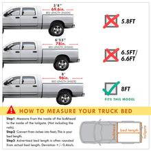 Load image into Gallery viewer, Chevrolet Silverado 1500 2014-2018 / 1500 LD 2019 / 2500 3500 HD 2015-2019 / GMC Sierra 1500 2014-2018 / 1500 Limited 2019 / 2500 3500 HD 2015-2019 8FT Soft 4 Fold Truck Tonneau Bed Cover (Long Bed 8´)