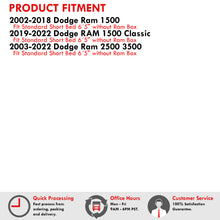 Load image into Gallery viewer, Dodge Ram 1500 2002-2018 / RAM 1500 Classic 2019-2022 / Dodge Ram 2500 3500 2003-2022 6.5FT Hard Tri Fold Truck Tonneau Bed Cover (Standard Short Bed 6´5" without Ram Box)