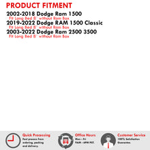 Load image into Gallery viewer, Dodge Ram 1500 2002-2018 / RAM 1500 Classic 2019-2022 / Dodge Ram 2500 3500 2003-2022 8FT Hard 4 Fold Truck Tonneau Bed Cover (Long Bed 8´ without Ram Box)