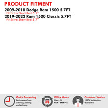 Load image into Gallery viewer, Dodge Ram 1500 5.7FT 2009-2018 / Ram 1500 Classic 5.7FT 2019-2022 Hard Tri Fold Truck Tonneau Bed Cover (Extra Short Bed 5´7")