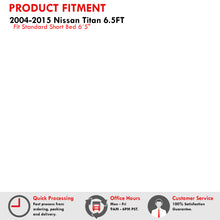 Load image into Gallery viewer, Nissan Titan 6.5FT 2004-2015 Soft 4 Fold Truck Tonneau Bed Cover (Standard Short Bed 6´5")