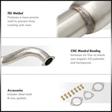 Load image into Gallery viewer, Acura Integra Hatchback GS LS RS 1994-2001 N1 Style Stainless Steel Catback Exhaust System Gunmetal (Piping: 2.5" / 65mm to 3.0" / 76mm | Tip: 4.5")