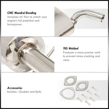 Load image into Gallery viewer, Acura TSX 2.4L I4 2009-2014 Dual Tip Stainless Steel Catback Exhaust System (Piping: 2.5" / 65mm | Tip: 4.0")