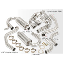 Load image into Gallery viewer, Chevrolet Corvette C5 Z06 5.7L V8 1997-2004 Oval Quad Tip Stainless Steel Catback Exhaust System (Piping: 2.5" / 65mm | Tip: 4.5")