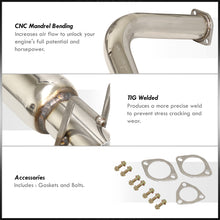 Load image into Gallery viewer, Honda Civic EX 2001-2005 N1 Style Stainless Steel Catback Exhaust System Burnt Tip (Piping: 2.5" / 65mm | Tip: 4.5")