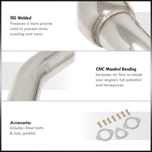 Load image into Gallery viewer, Honda Civic EX 2001-2005 N1 Style Stainless Steel Catback Exhaust System (Piping: 2.5" / 65mm to 3.0" / 76mm | Tip: 4.5")
