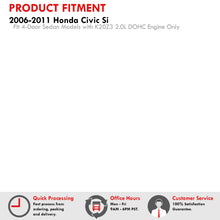 Load image into Gallery viewer, Honda Civic SI Sedan 2006-2011 N1 Style Stainless Steel Catback Exhaust System (Piping: 2.5" / 65mm | Tip: 4.5")