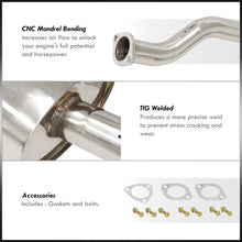 Load image into Gallery viewer, Honda Civic Hatchback 1988-1991 Stainless Steel Catback Exhaust System (Piping: 2.25" / 58mm | Tip: 4.5")