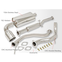 Load image into Gallery viewer, Honda Civic Hatchback 1988-1991 Stainless Steel Catback Exhaust System (Piping: 2.25" / 58mm | Tip: 4.5")