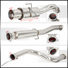 Load image into Gallery viewer, Honda Civic Hatchback 1992-1995 N1 Style Stainless Steel Catback Exhaust System (Piping: 2.5" / 65mm to 3.0" / 76mm | Tip: 4.5")