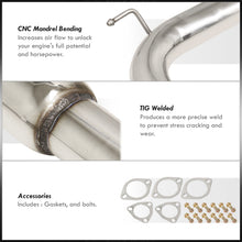 Load image into Gallery viewer, Honda Accord 2.3L I4 1998-2002 N1 Style Stainless Steel Catback Exhaust System (Piping: 2.5" / 65mm | Tip: 4.5")