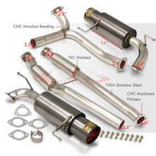 Load image into Gallery viewer, Honda Accord 3.0L V6 1998-2002 N1 Style Stainless Steel Catback Exhaust System Gunmetal (Piping: 2.5" / 65mm | Tip: 4.5")