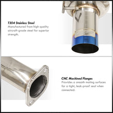 Load image into Gallery viewer, Hyundai Tiburon V6 2003-2006 Dual Tip Stainless Steel Catback Exhaust System Burnt Tip (Piping: 2.5" / 65mm | Tip: 4.5")